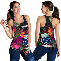 Samoa Women's Racerback Tank - Polynesian Hibiscus Pattern - Polynesian Pride