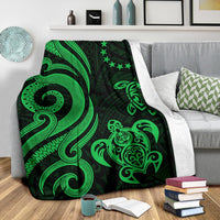 Cook Islands Premium Blanket - Green Tentacle Turtle - Polynesian Pride