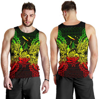 New Caledonia Polynesian Men Tank Top Map Reggae - Polynesian Pride