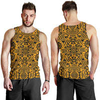 Polynesian Men's Tank Top Yellow Black White - Polynesian Pride