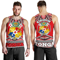 Tonga Polynesian Coat Of Arm Tank Top (Men) - Polynesian Pride