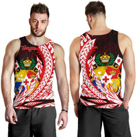 Tonga Men's Tank Top - Wings Style Black - Polynesian Pride