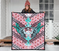 Hawaii Turtle Kanaka Hibiscus Tropical Polynesian Premium Quilt - Sweet Style - AH - Polynesian Pride