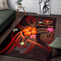 Polynesian Hawaii Personalised Area Rug - Legend of Kanaka Maoli (Red) - Polynesian Pride