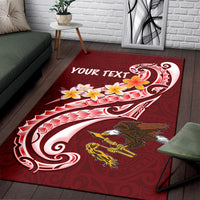 American Samoa Custom Personalised Area Rug - AS Seal Polynesian Patterns Plumeria - Polynesian Pride