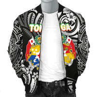 Mate Ma'a Tonga Rugby Men's Bomber Jacket Polynesian Unique Vibes - Black - Polynesian Pride