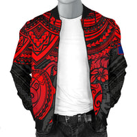 Guam Polynesian Bomber Jacket (Men) - Red Turtle - Polynesian Pride