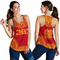 Papua New Guinea Women's Racerback Tank - Polynesian Chief Flag Version - Polynesian Pride