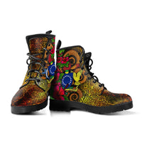 Cook Islands Polynesian Leather Boots - Hibiscus Vintage - Polynesian Pride