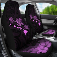 Hawaii Hibiscus Map Polynesian Ancient Pink Turtle Car Set Covers - Polynesian Pride
