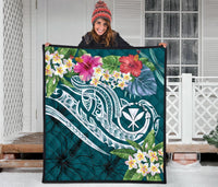 Polynesian Hawaii Kanaka Maoli Premium Quilt - Summer Plumeria - Polynesian Pride