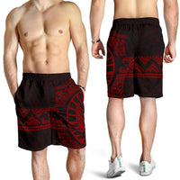 Tahiti Polynesian All Over Print Men's Short - Red Version - Polynesian Pride