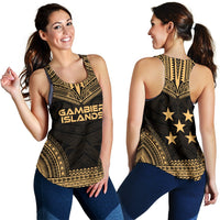 Gambier Islands Women's Racerback Tank - Polynesian Chief Gold Version - Polynesian Pride