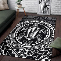 Hawaiian Kakau Honu Arc Polynesian Area Rug AH - Polynesian Pride