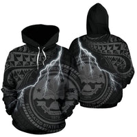 Federated States of Micronesian Hoodie Lighting Thunder Unisex Black - Polynesian Pride