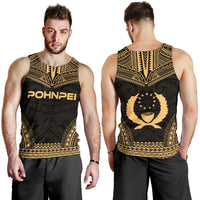 Pohnpei Men's Tank Top - Polynesian Chief Gold Version - Polynesian Pride