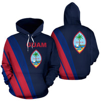 Guam Hoodie Guam Flag Coat of Arms Unisex Black - Polynesian Pride