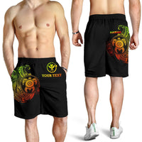 Hawaii Polynesian Personalised Men's Shorts - Vintage Polynesian Turtle (Reggae) - Polynesian Pride