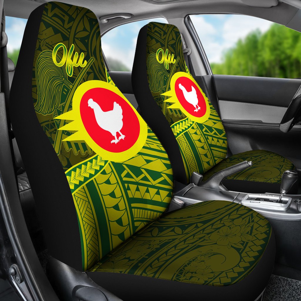 American Samoa Car Seat Covers - Manu'a Ofu Polynesian Patterns Universal Fit Black - Polynesian Pride