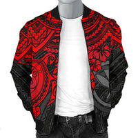 Polynesian Hawaii Bomber Jacket (Men) - Red Turtle - Polynesian Pride