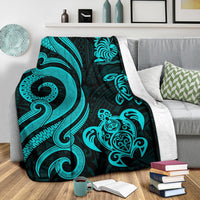 New Caledonia Premium Blanket - Turquoise Tentacle Turtle - Polynesian Pride