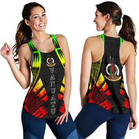 Vanuatu Women Racerback Tank - Polynesian Tattoo Reggae - Polynesian Pride