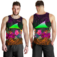 Tokelau Personalised Men's Tank Top - Summer Hibiscus - Polynesian Pride