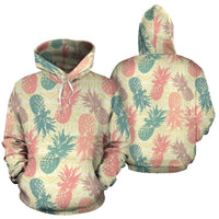 Polynesian Pullover Hoodie Pineapple Pattern A0 Unisex Beige - Polynesian Pride