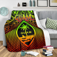 Polynesian Guam Premium Blanket - Reggae Vintage Polynesian Patterns - Polynesian Pride