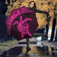 Tonga Umbrella Turtle Mermaid Polynesian Pattern Pink - Polynesian Pride