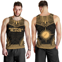 Marshall Islands Men's Tank Top - Polynesian Chief Gold Version - Polynesian Pride