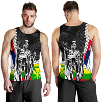 Hawaii Two Flag Kanaka Maoli King Polynesian Men's Tank Top Black - Polynesian Pride