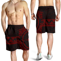 Yap Polynesian All Over Print Men's Short - Red Version - Polynesian Pride