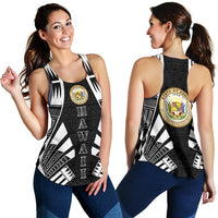 Hawaii Women Racerback Tank - Polynesian Tattoo Black - Polynesian Pride