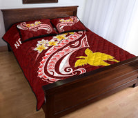 Papua New Guinea Quilt Bed Set - PNG Seal Polynesian Patterns Plumeria - Polynesian Pride