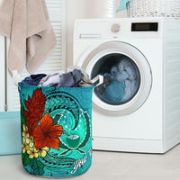 Pohnpei State Laundry Basket - Custom Personalised Tropical Flowers Style - Polynesian Pride