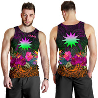 Nauru Personalised Men's Tank Top - Summer Hibiscus - Polynesian Pride