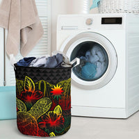 Nauru Laundry Basket - Polynesian Turtle Hibiscus Reggae - Polynesian Pride