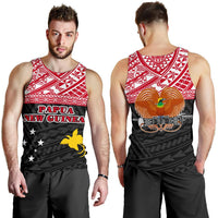 Papua New Guinea Men's Tank Top - Polynesian Design Red - Polynesian Pride