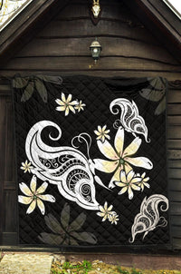 Plumeria Butterfly Premium Quilt - Polynesian Pride