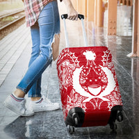Pohnpei Polynesian Luggage Covers Map Red White - Polynesian Pride