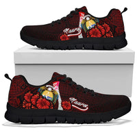 Nauru Polynesian Sneakers - Coat Of Arm With Hibiscus - Polynesian Pride
