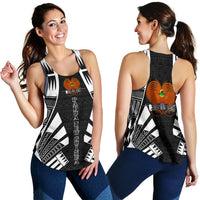 Papua New Guinea Women Racerback Tank - Polynesian Tattoo Black - Polynesian Pride