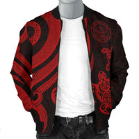 Palau Men's Bomber Jacket - Red Tentacle Turtle - Polynesian Pride