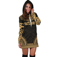 Austral Islands Women's Hoodie Dress - Polynesian Gold Chief - Polynesian Pride