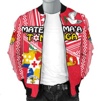 Mate Ma'a Tonga Men Bomber Jacket Coat Of Arms - Polynesian Pride