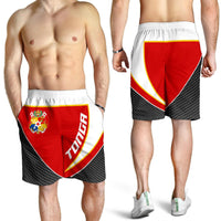 Tonga Flag Spine Men Short - Polynesian Pride