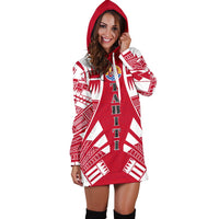 Tahiti Hoodie Dress - Polynesian Tattoo Flag - Polynesian Pride