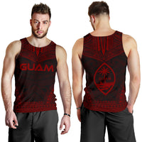 Guam Men's Tank Top - Polynesian Chief Red Version - Polynesian Pride