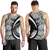 Hawaii White Polynesian Men's Tank Top - Circle Style White - Polynesian Pride